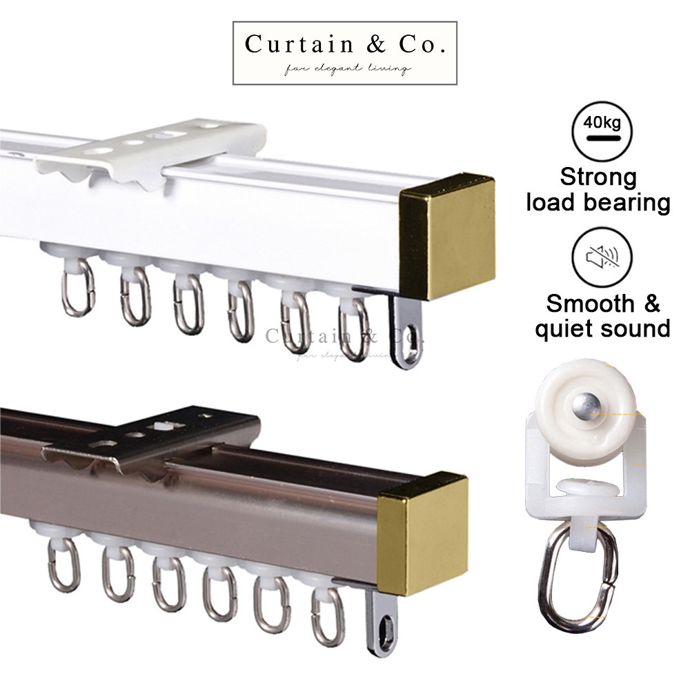 [Full Set - Single Rail] Curtain & Co. Aluminium Sliding Door Window ...
