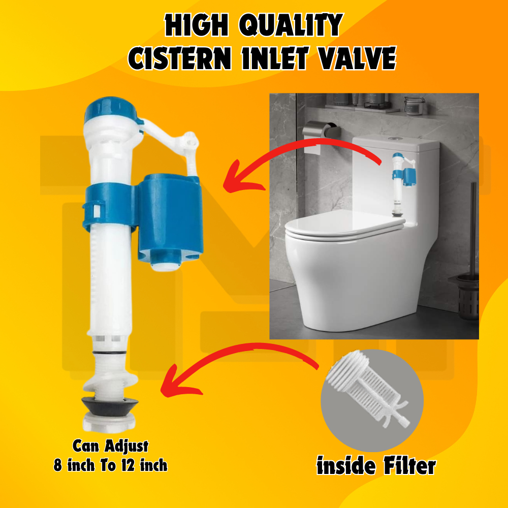 Toilet Water Tank Valve Flush Inlet Valve , Compact Bottom Valve ...