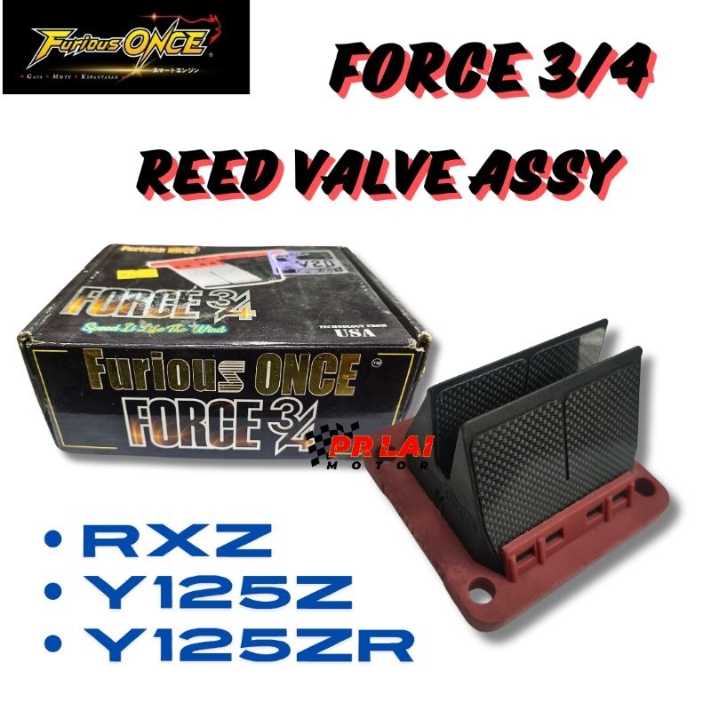 Furious Once Reed Valve Assy RXZ Y125Z Y125ZR Force 3/4 Carbon Fibre ...