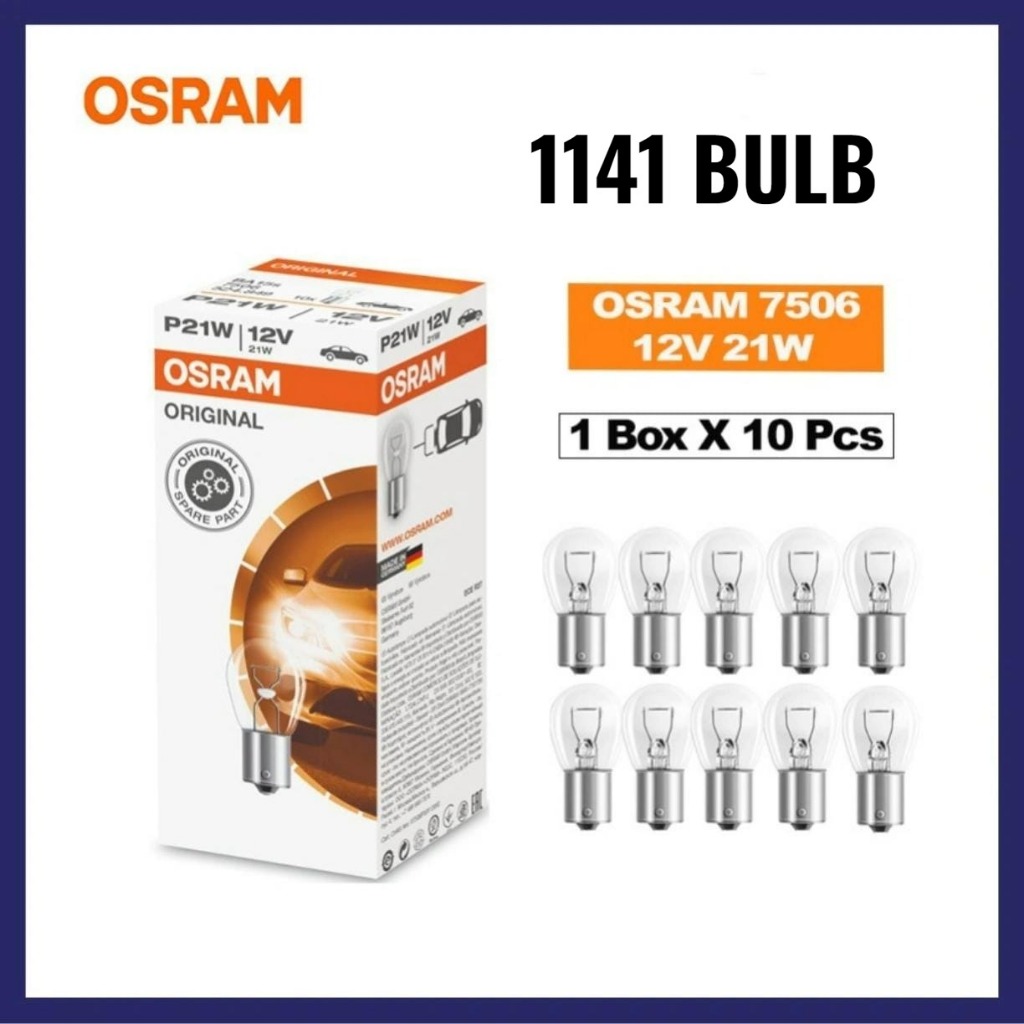 ORIGINAL OSRAM 1141 7506 BRAKE REVERSE SIGNAL LIGHT BULB MENTOL 12V ...