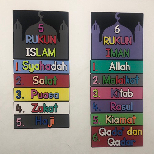 Eva Foam craft Rukun Iman dan Rukun Islam | Shopee Malaysia
