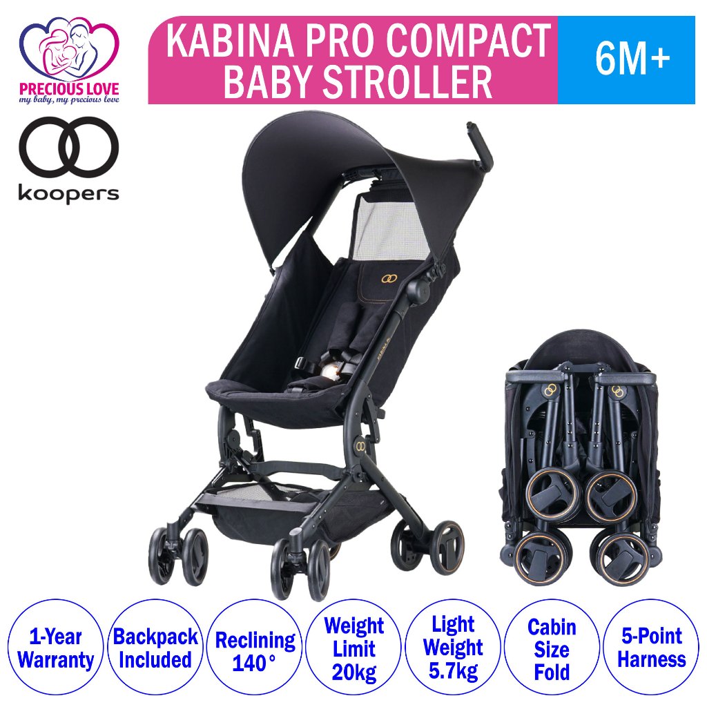 Koopers Kabina Pro Compact Baby Stroller | Cabin-size | for 6 months to ...