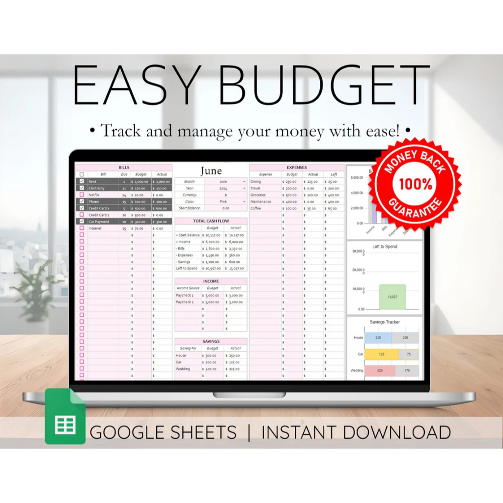 Monthly Budget Spreadsheet Google Sheets Budget Template Expense ...