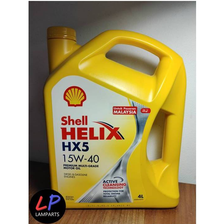 SHELL HELIX HX5 15W-40 PREMIUM MULTI-GRADE MOTOR OIL 4L | Shopee Malaysia