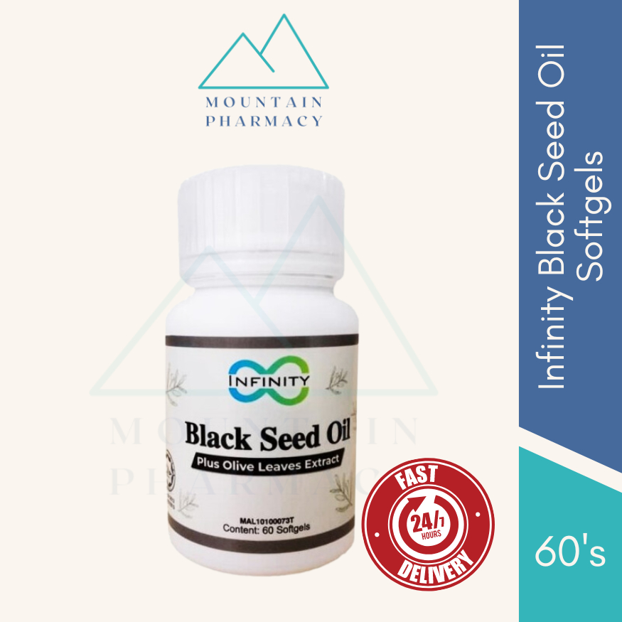 Infinity Black Cumin Oil Plus Olive Leaves Extract Softgel 60's ...