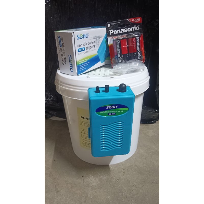 (COMBO SB-980) Bekas/ Tong Umpan Pancing 6 Liter + Pump Oksigen ...