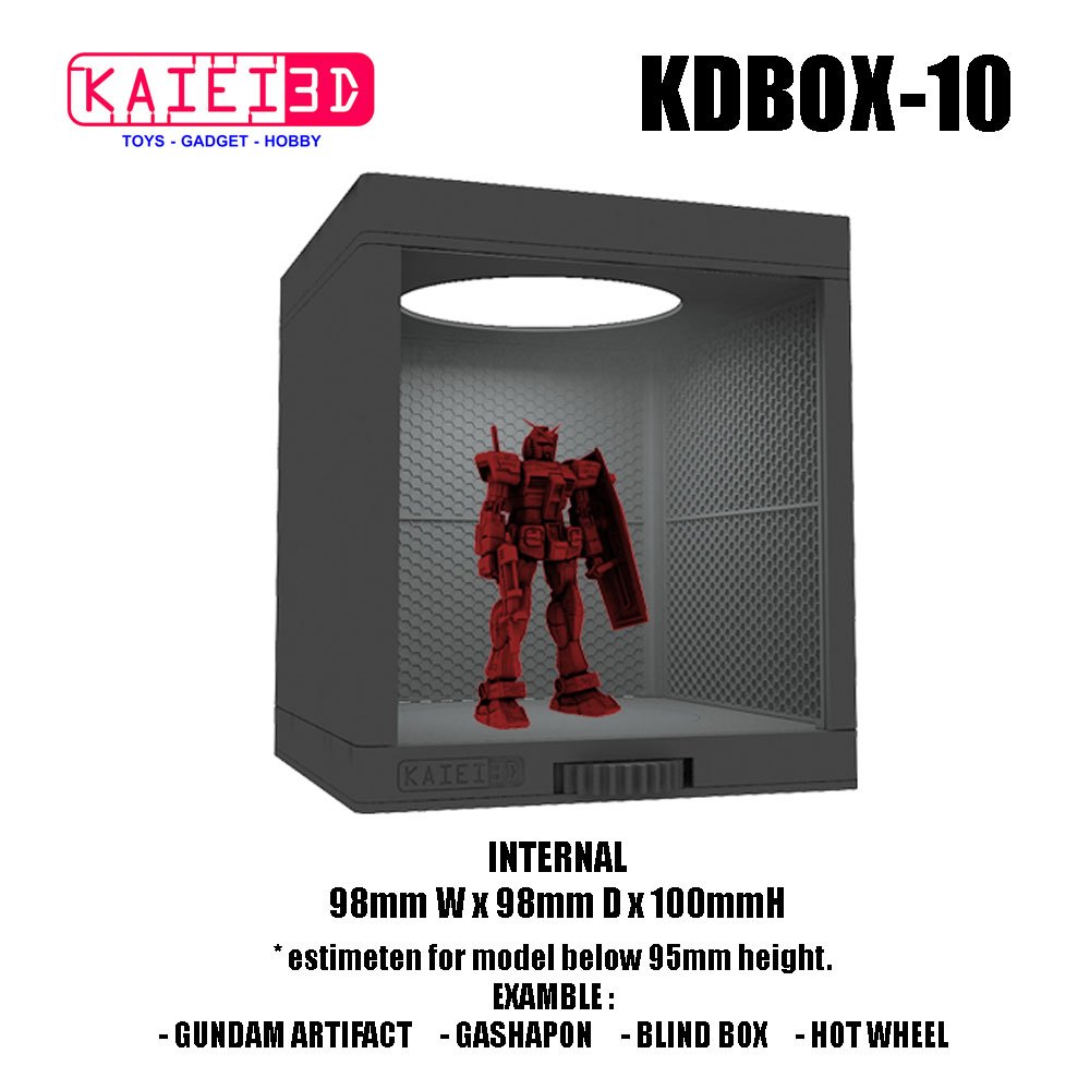 KDBOX, 3D printed display box with LED light and rotating base | Shopee ...
