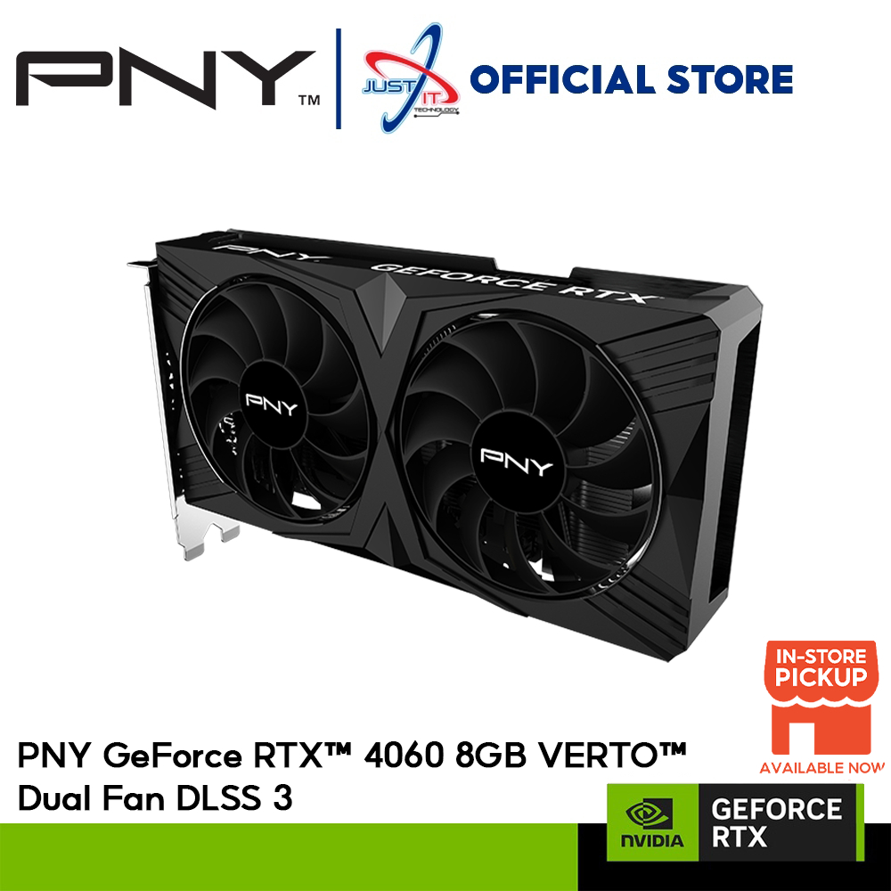 PNY GeForce RTX4060 VERTO Dual Fan DLSS 3 8GB GDDR6 GRAPHICS CARD ...