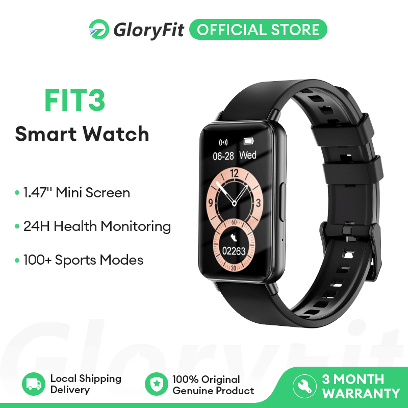 Gloryfit Smartwatch Band FIT3 Heart Rate Blood Pressure Monitor Fitness Tracker Bracelet Mini Women Band IP67 Waterproof Shopee Malaysia