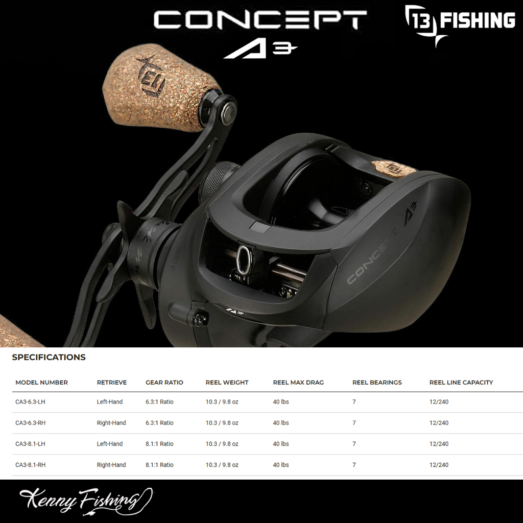 13 Fishing Concept A2 / A3 GEN II BAITCAST REEL MESIN BC | Shopee Malaysia
