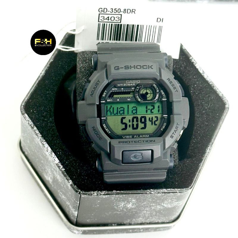 ORIGINAL CASIO GSHOCK GD-350-1DR / GD-350 / GD350 / COMPLETE SET 1 YEAR ...
