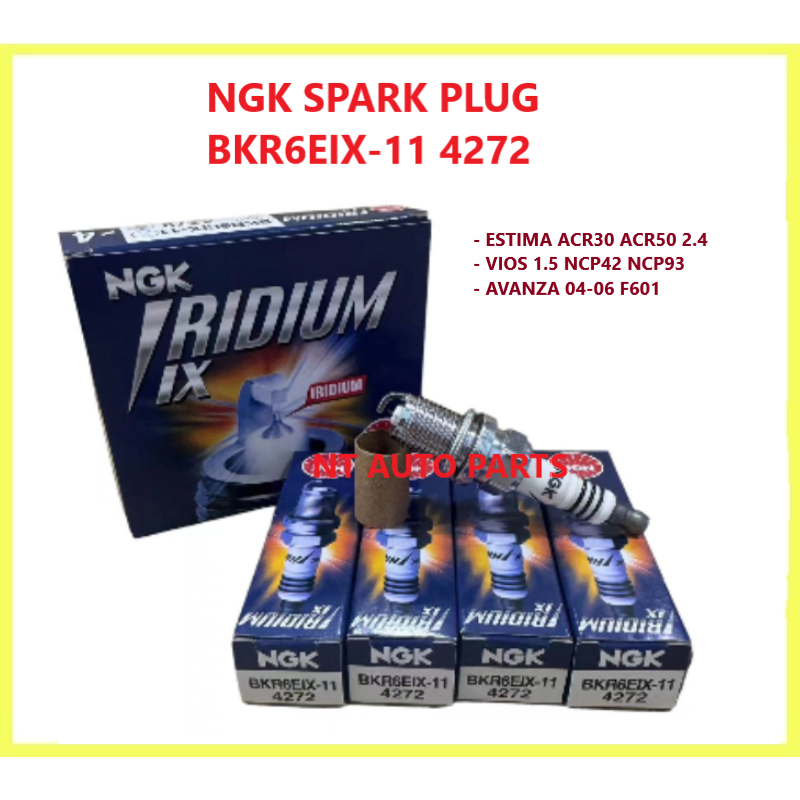 NGK SPARK PLUG BKR6EIX11 4272 ESTIMA ACR30 ACR50 2.4 VIOS 1.5