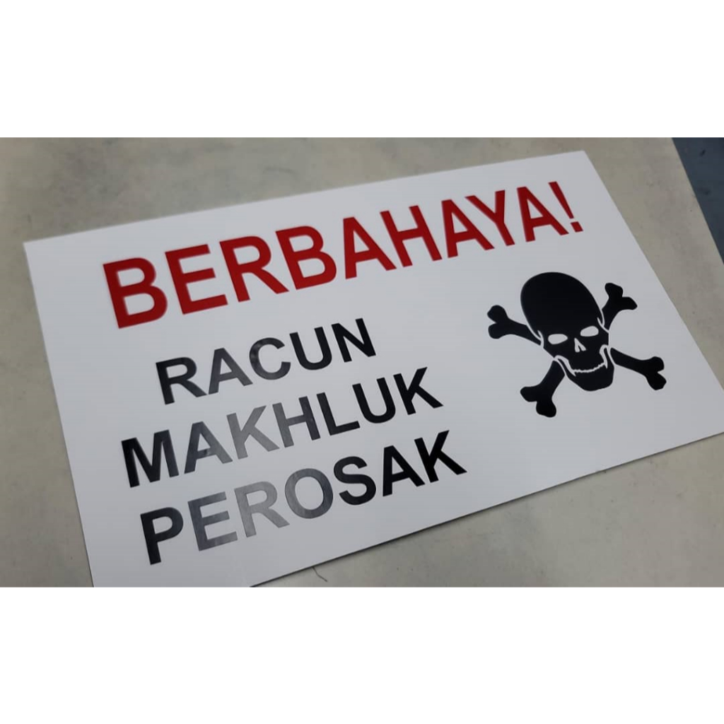 Signboard racun berbahaya lesen pertanian 3 set | Shopee Malaysia