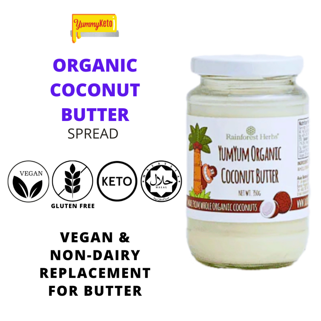 RAINFOREST HERBS Organic Coconut Butter 350g Non-Dairy Butter [HALAL ...