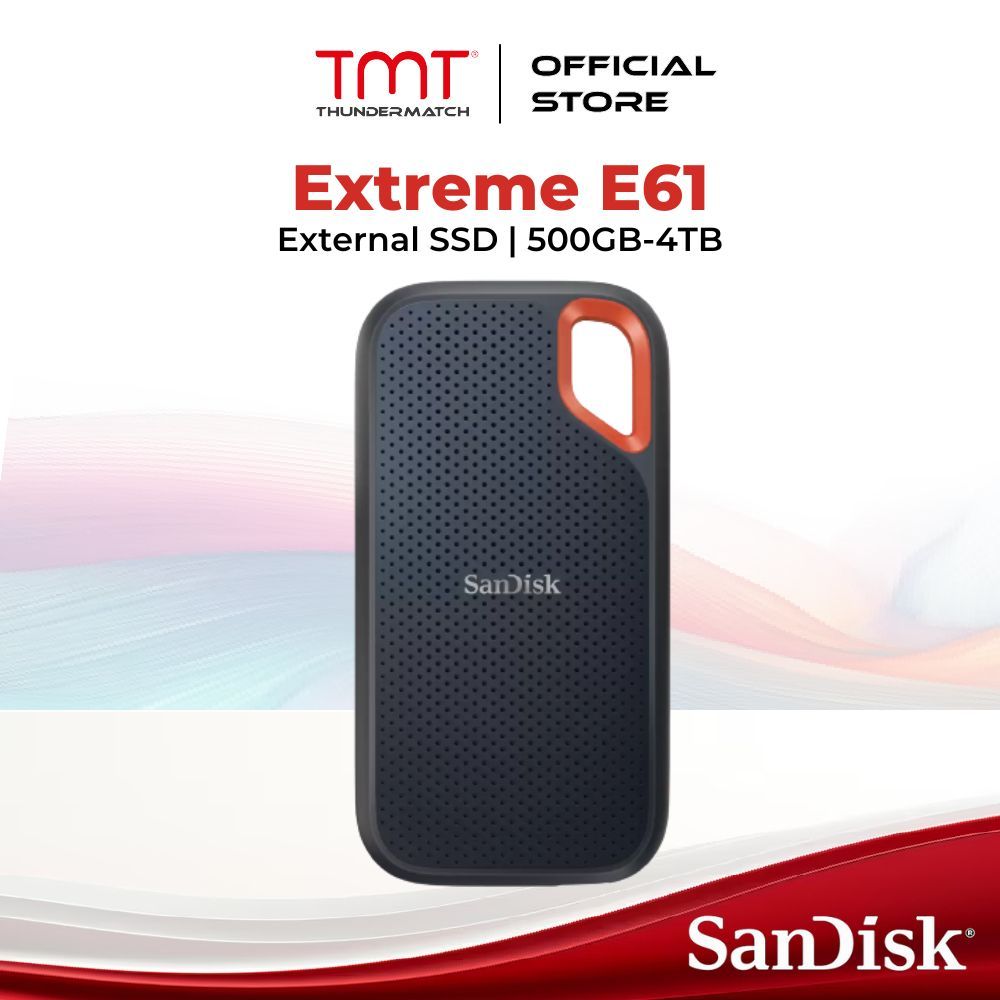 Sandisk Extreme E61 Type C External Ssd 500gb1tb2tb4tb Blacksky Bluemonterey Shopee 7722