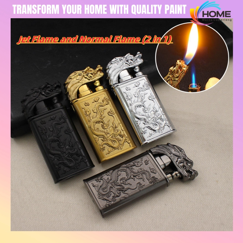ReadyStock Jet Flame and Normal Flame (2 in 1) Exquisite embossed ...