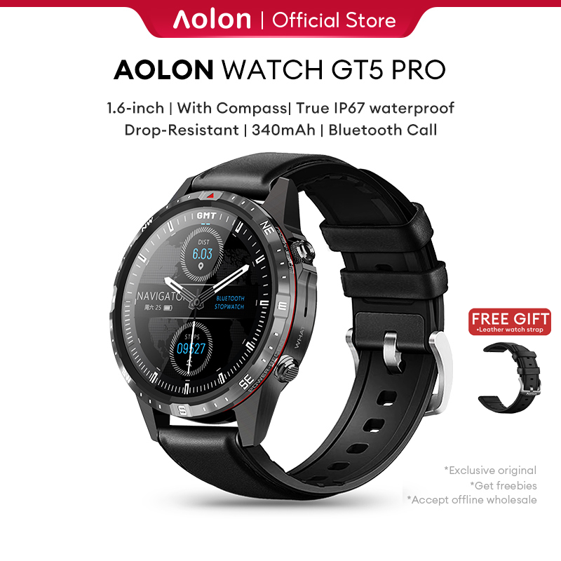 Aolon GT5 Pro Smart Watch Compass HD Bluetooth Call Heart Rate