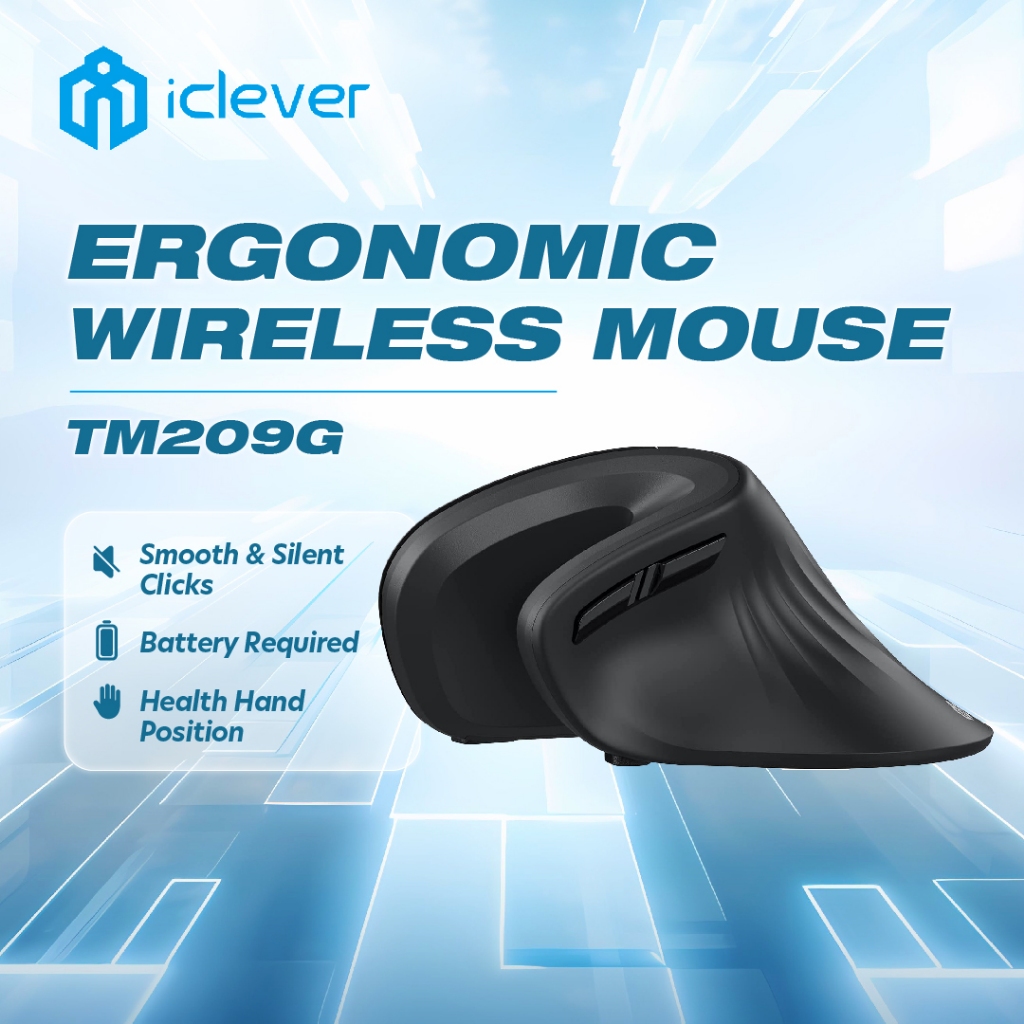 iClever Ergonomic Mouse - Wireless Vertical Mouse 6 Buttons with ...