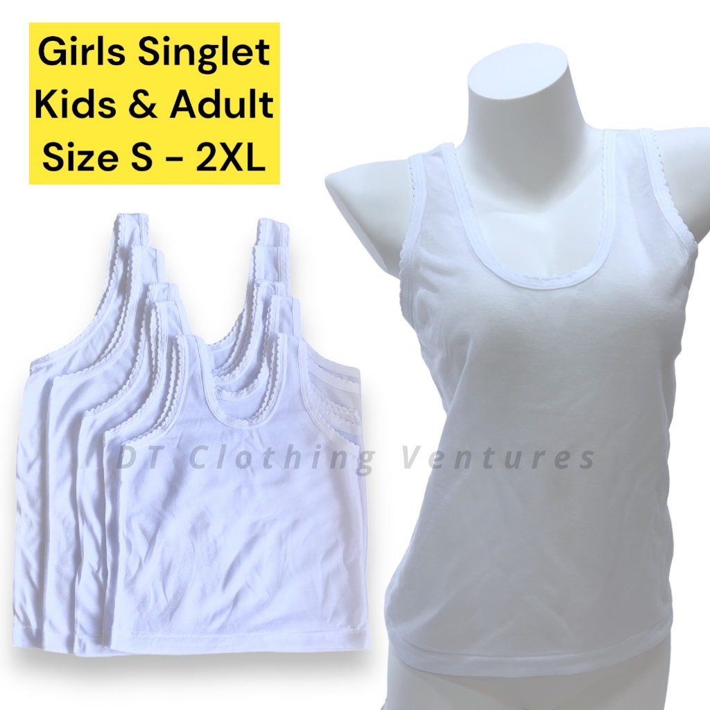 [S-2XL] Singlet Budak Dewasa Perempuan Untuk Sekolah Inner Singlet for ...
