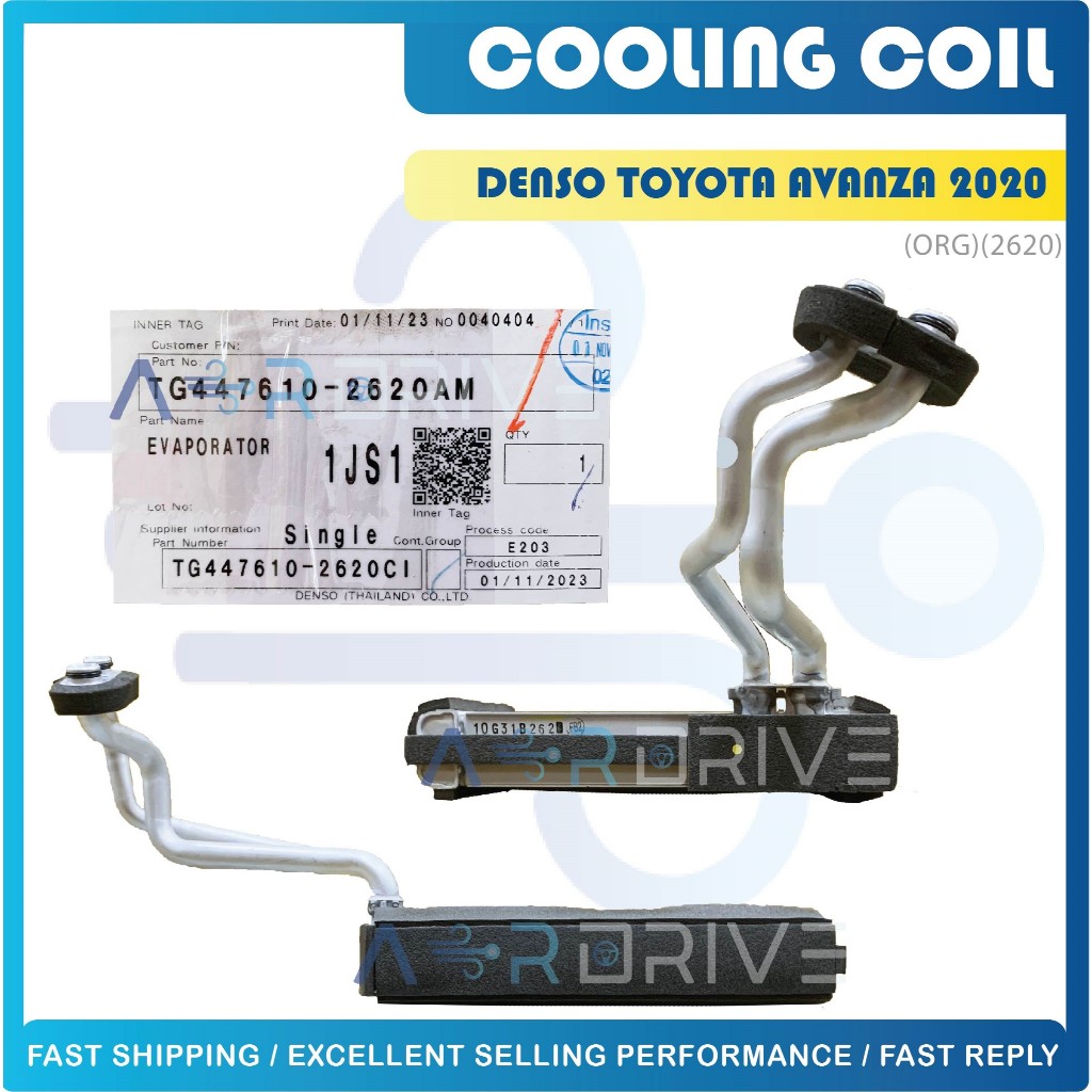 ORIGINAL DENSO TOYOTA AVANZA 2020 COOLING COIL ( 447610-2620 ) | Shopee ...