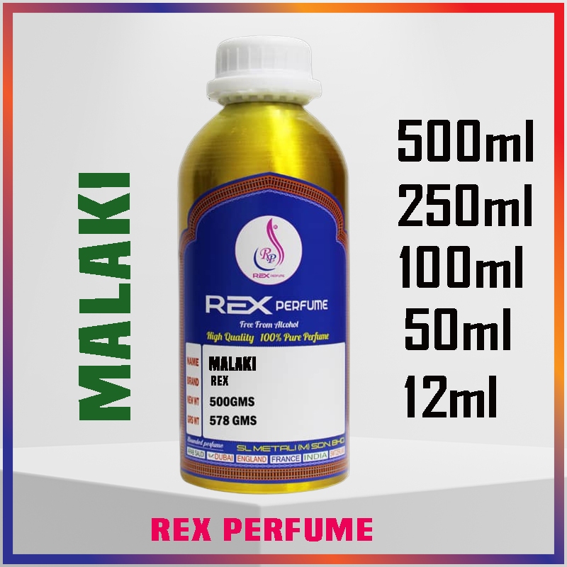 Rex Perfume MALAKI By Rex Original Minyak Wangi Pati,Non Alcohol (Attar ...