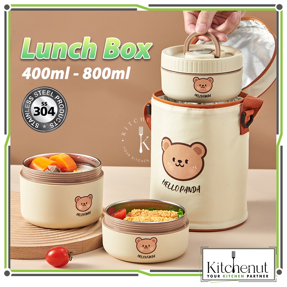 Kitchenut 304 Stainless Steel Lunch Box Airtight Food Storage Box