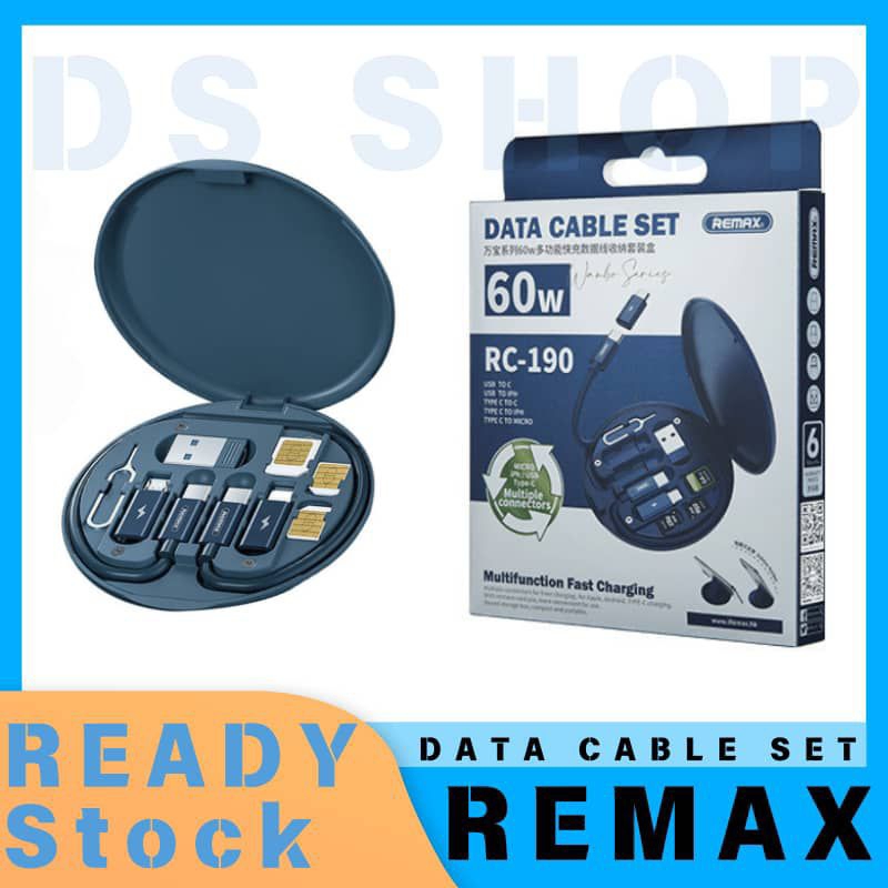REMAX RC 190 CABLE SET 60W MULTI FUNCTION FAST CHARGING WITH STORAGE ...