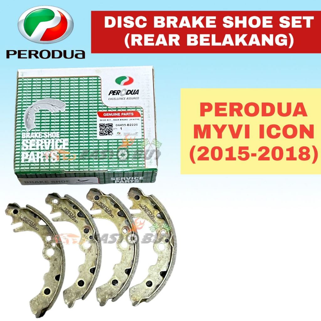 ORIGINAL PERODUA DISC BRAKE SHOE SET (SMALL) (REAR BELAKANG) - PERODUA ...
