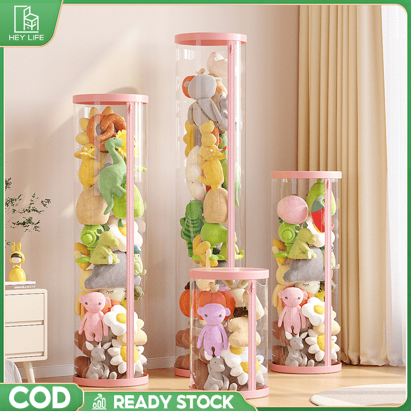 IKEA Doll Storage Bucket Transparent Tube Cylindrical Storage Box ...