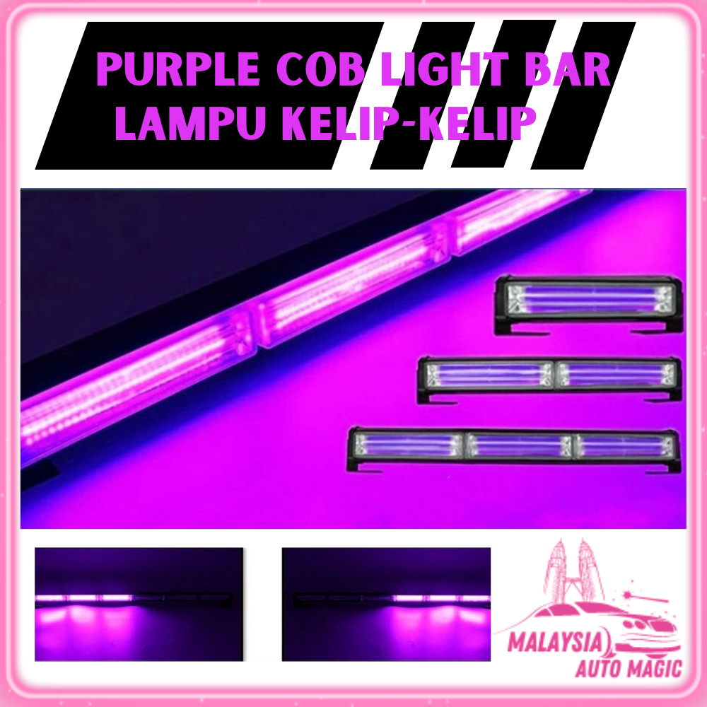 Auto Magic COB 12v 24v Truck 4x4 Led Light Bar Purple Strobe Light ...