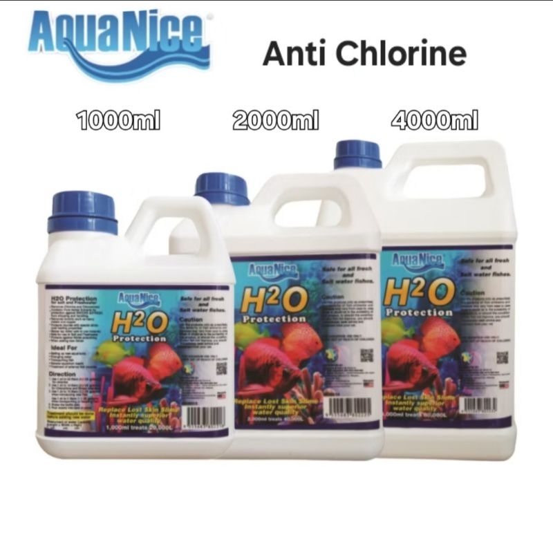 Aquanice H20 Protection Anti Chlorine WaterConditioner 120ml, 500ml