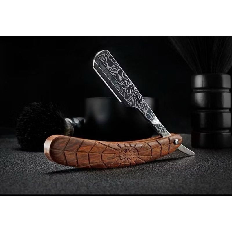 Professional Spider Manual Wood Razor Handle Barber | Shopee Malaysia