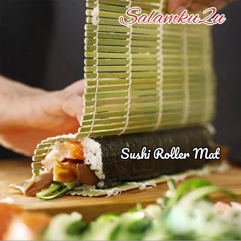 Sushi Roller Mat Bamboo Green Mat Sushi Rice Rolling Mat Onigiri Rice ...