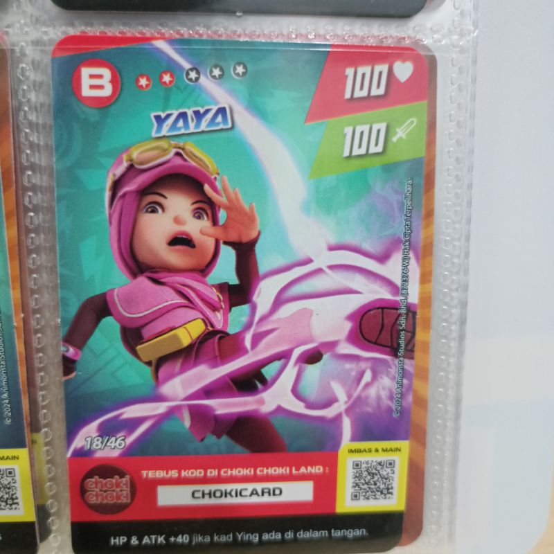KAD CHOKI CHOKI 1-40 BOBOIBOY MONSTA GALAXY CARD CHOKICHOKI BOBOIBOY ...