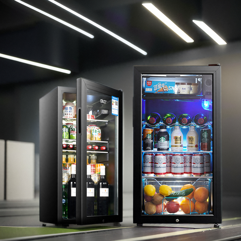 Ready Stock💓💓50L/71L/100L Ice Bar Refrigerator Single Door Refrigerator  Small Glass Refrigerated Fresh Tea Wine Cabinet