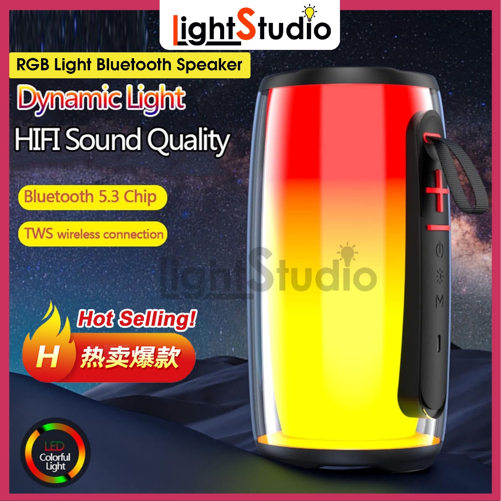 RGB Light Playback Portable Wireless Bluetooth Speaker TWS Hifi with ...