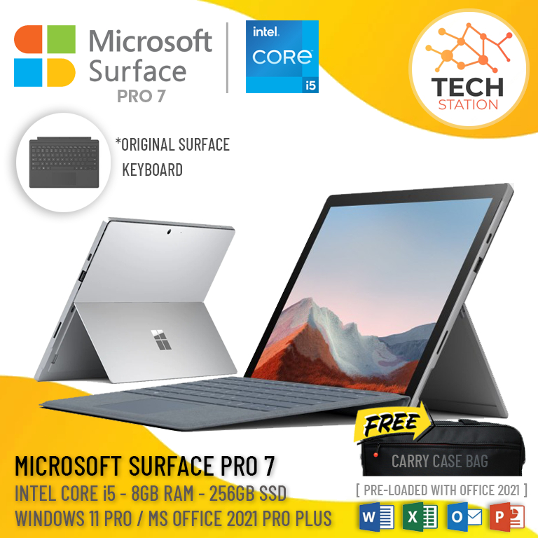【超美品・最高機】Surface Pro7 8G/256G Office2021 準新品・ブラック〉 surface Pro7 8G/256G Office