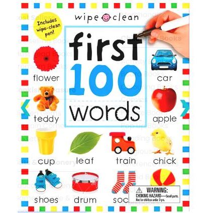 Priddy Wipe Clean Children's Activity Book First 100 Words (Wipe Clean ...