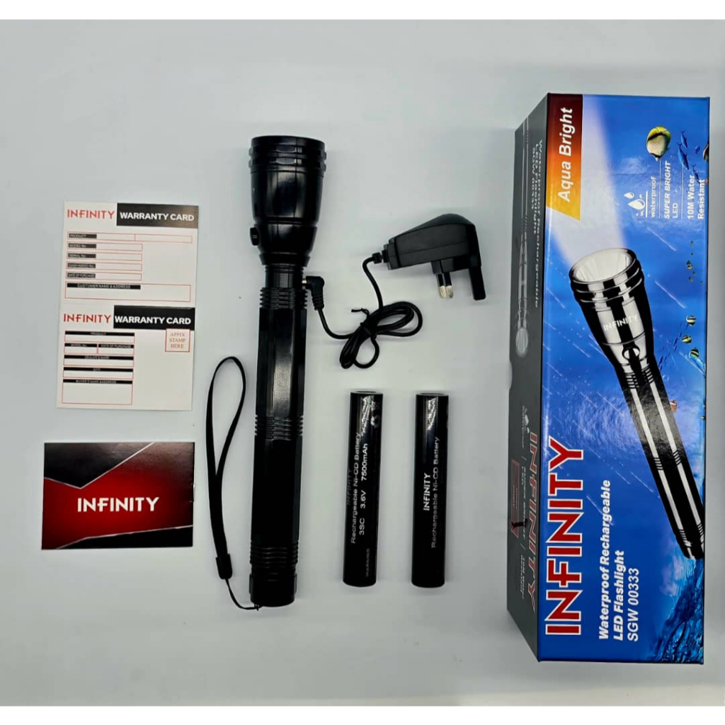 Original Infinity Rechargeable Super Bright Flashlight Waterproof Led ...