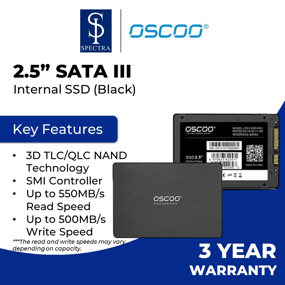 OSCOO 2.5 Inch SATA3 Internal Solid State Drive SSD Backup Storage ...