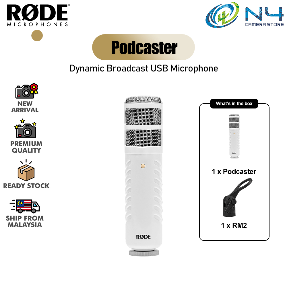 RODE Podcaster MKII Large-diaphragm Dynamic Broadcast USB Microphone ...