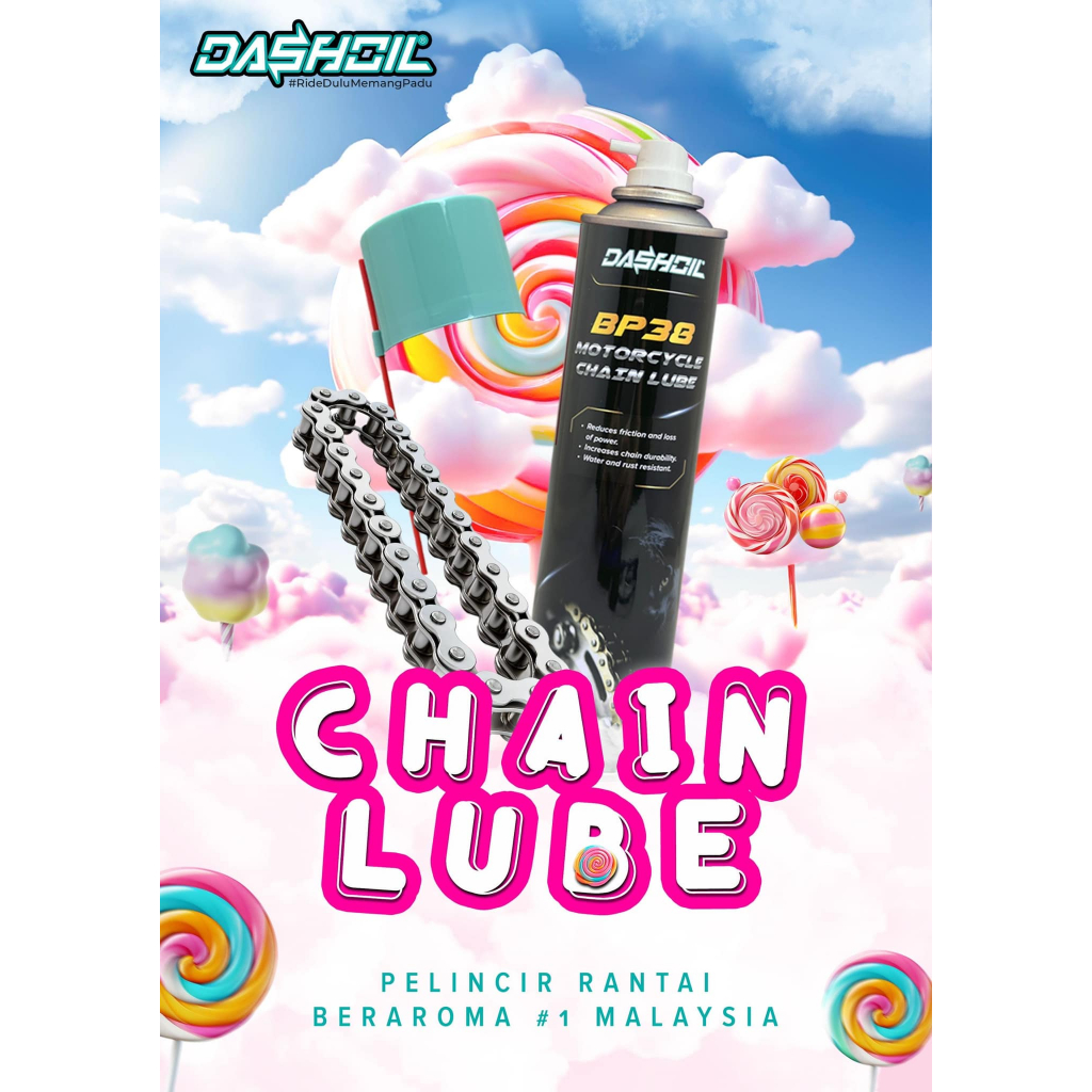 DASH OIL Chain Lube rantai minyak spray sprocket chain spary RK ...