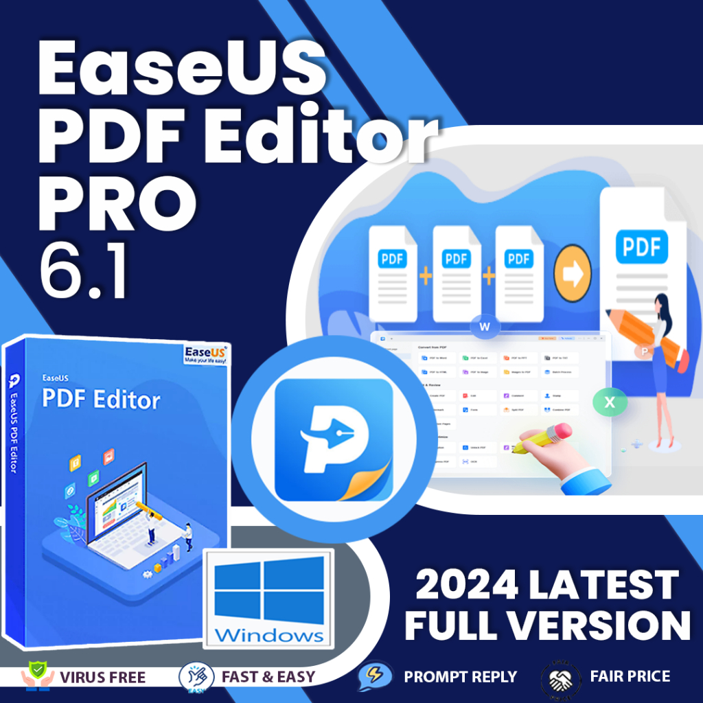 EaseUS PDF Editor Pro 6.1 2024 Latest Full Version | Lifetime | PDF ...