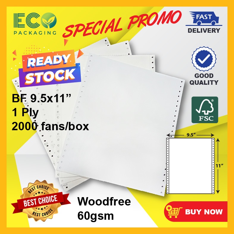 Computer Form NCR Paper 9.5'' X 11'' / A4 - 1Ply 2Ply 3Ply 4Ply /1Ply ...
