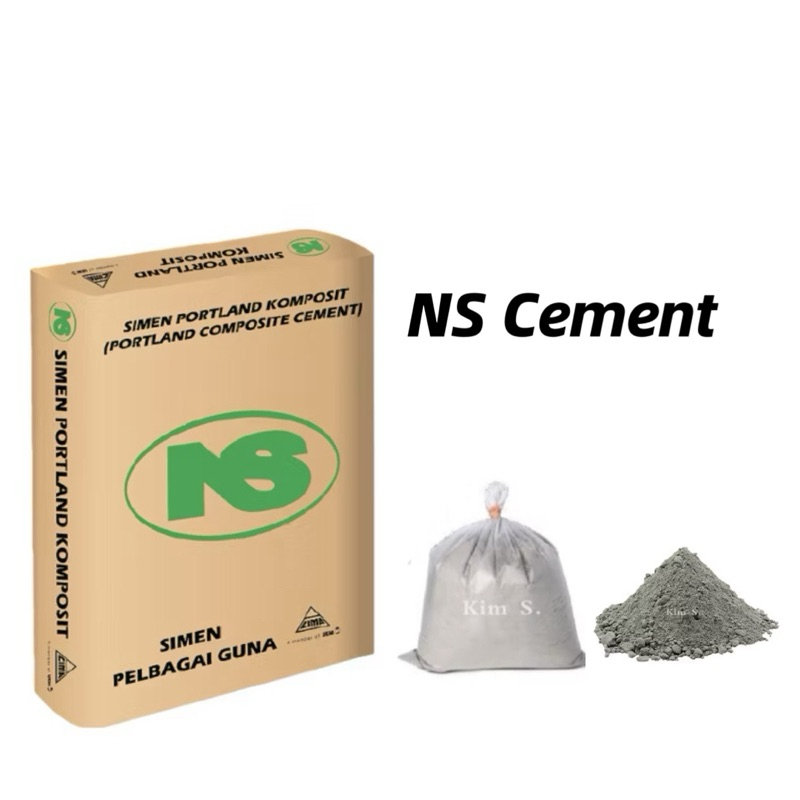 NS Grey Cement / Simen Biasa for Concrete Wall Touch Up DIY-1kg or 2 kg ...