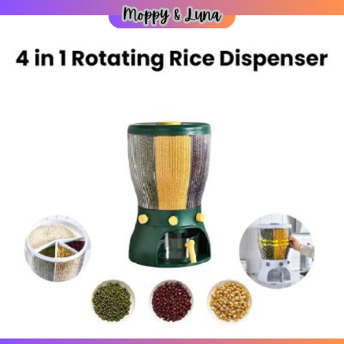 [Moppy&Luna] 10KG Multifunction 4 IN 1 Rotating Dried Food Grain Rice ...
