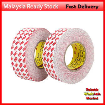 3M Double Side Tape (50 Meter) 55236 Heat Resistant Double  Sided Tape Hi-Temp Non Woven Cloth Semi Transparent Tape