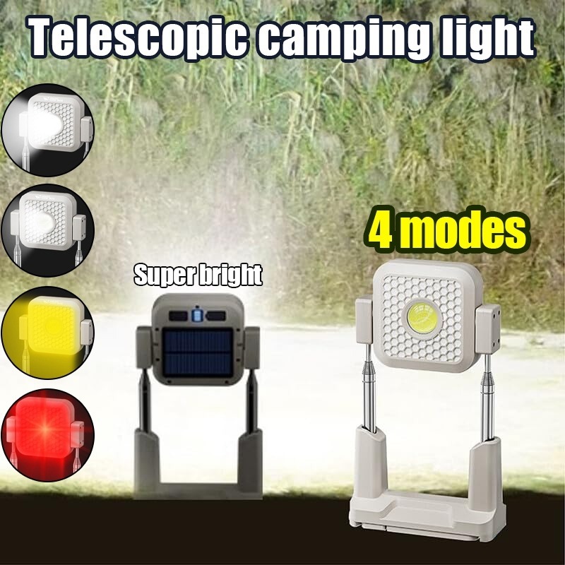 Solar 4 Modes Retractable 360 Degree Rotating Work Light Portable ...