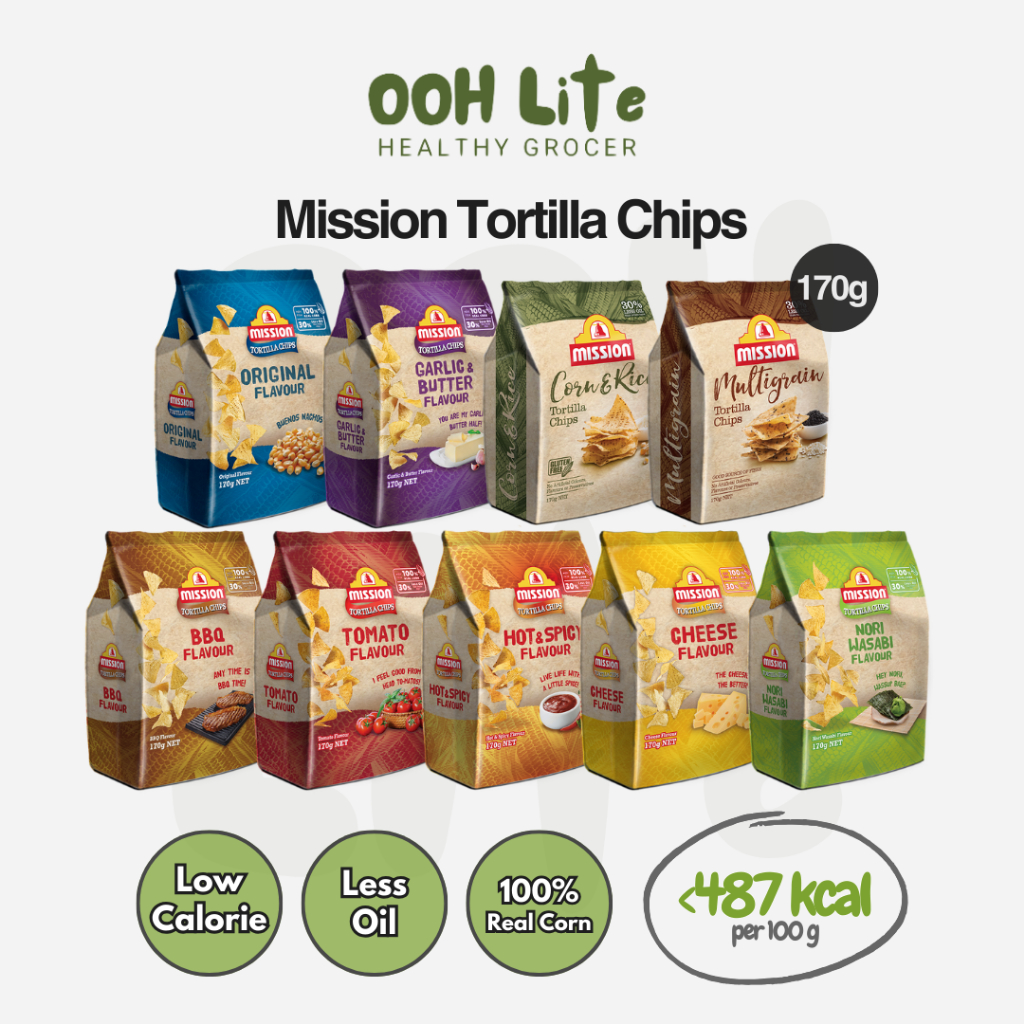 Mission Tortilla Chips 65g/170g (9 Flavours) Healthy, Lower Calorie ...