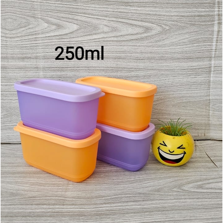 Tupperware Cubix Mini Rectangular Small (2 PCS / 4 PCS) 250ml | Shopee ...